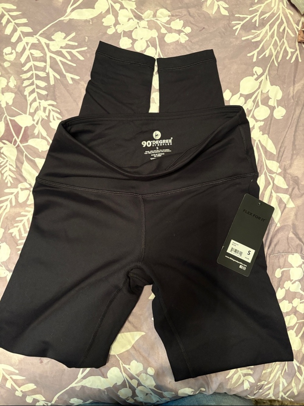 90 Degree By Reflex Black High-Waist leggings
